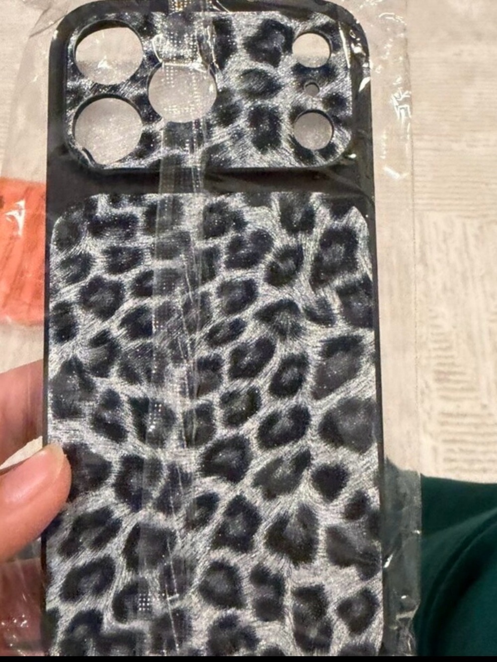 Leopard Print Black Phone Case